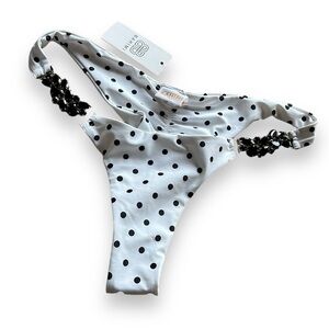 BAHIMI London Swim - Cheeky Bikini Bottom Polka Dot NWT New size L